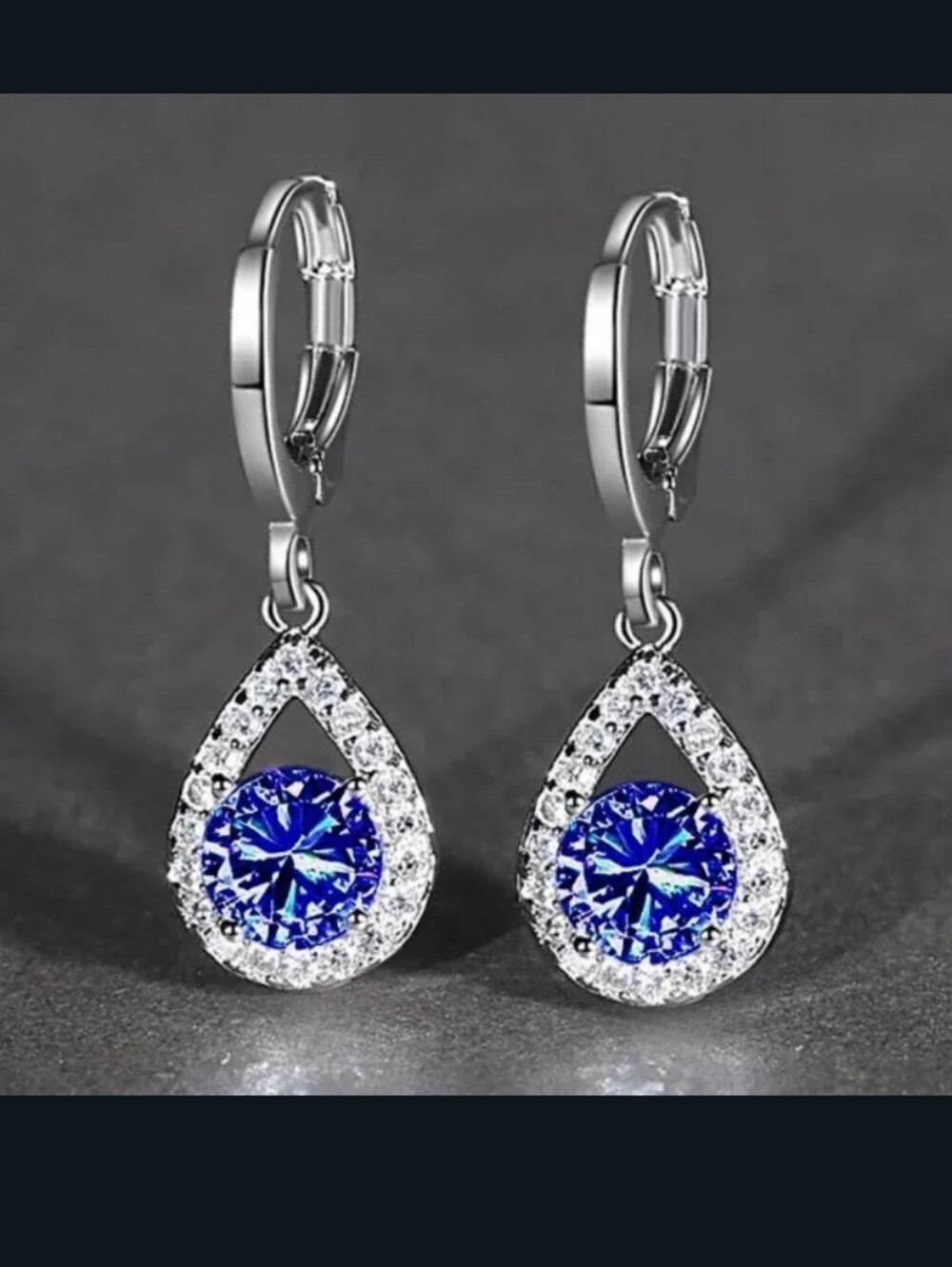 New Dainty Blue Sapphire Earrings